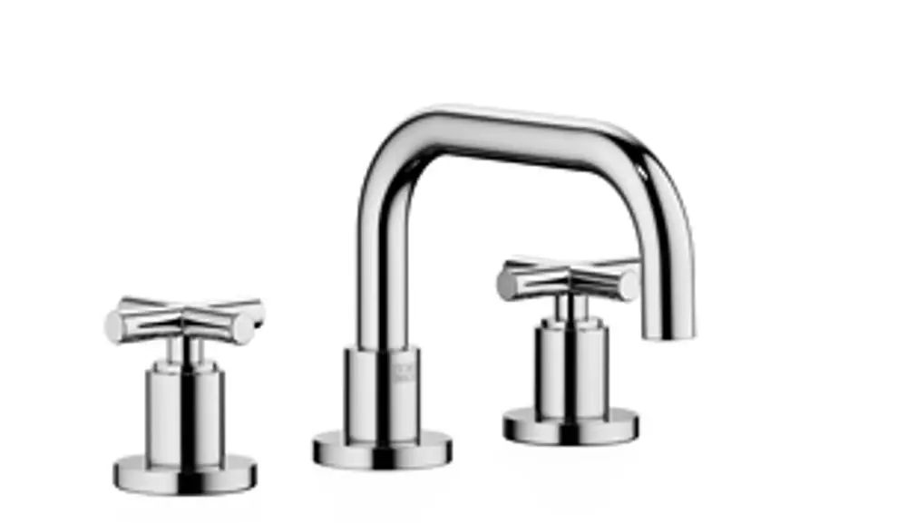 Dornbracht-TARA.-Waschtisch-Dreilochbatterie-mit Ablaufgarnitur-Ausladung 166mm-Champagne gebürstet (22kt), 20705892-46 Galeriebild 1